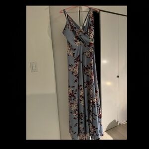 Spring Floral Floor Length Dress